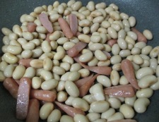 大豆カレー炒め　調理①