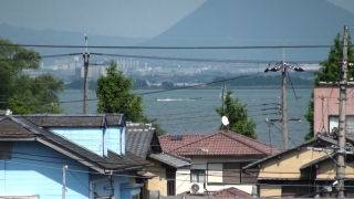 窓から見た琵琶湖（5月15日14時頃）