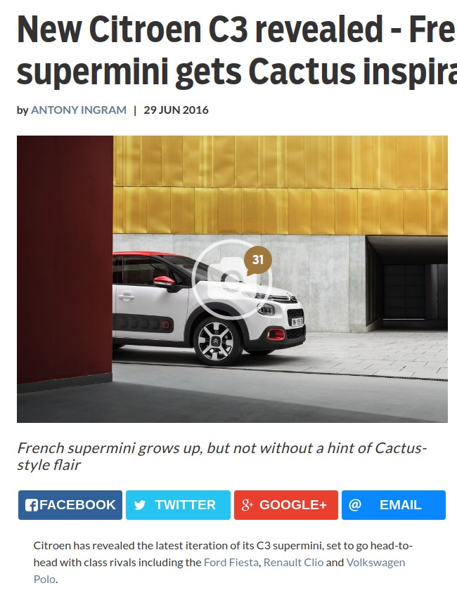 New Citroen C3 revealed French supermini gets Cactus inspiration Evo