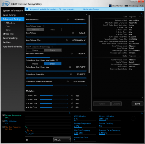 Intel Extreme Tuning Utility_core i7-6700K