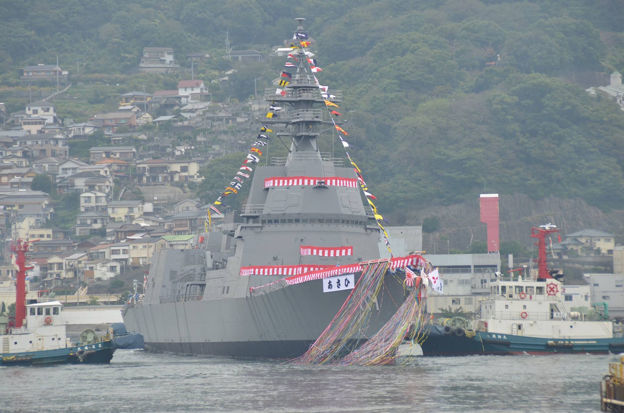 海上自衛隊の新型護衛艦「あさひ」進水　海外の反応